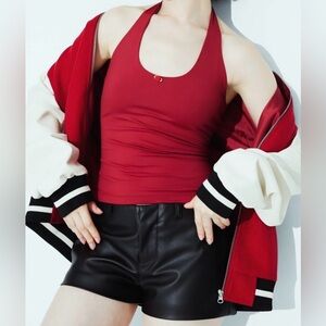 T23 NWT Wild Fable Butter Bliss Halter Tank Top, Maroon - Size: XS